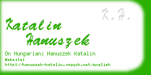 katalin hanuszek business card